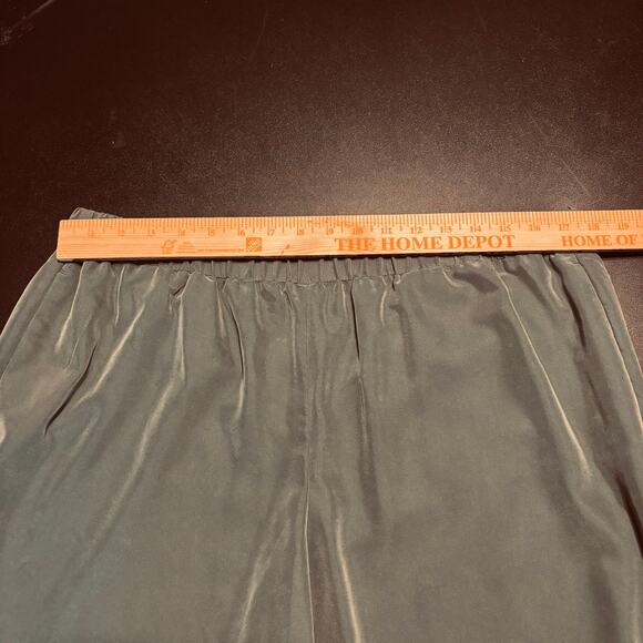Alfani Green Straight Leg Lightweight Pants Pull On Elastic Waist Womens Size XL - Picture 3 of 8